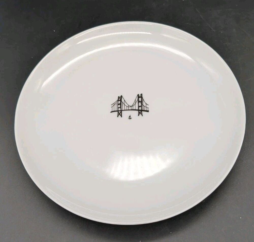 Gump's of San Francisco Golden Gate Bridge Plate by R Nichols